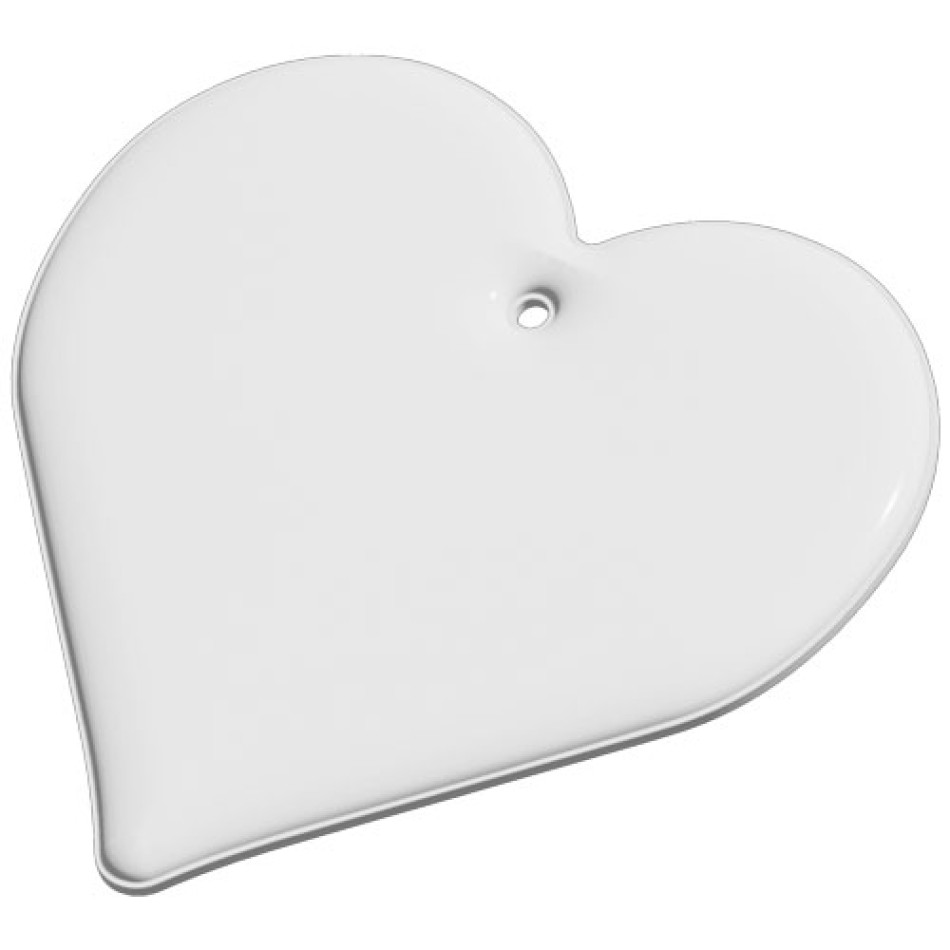 Gancio catarifrangente a forma di cuore in PVC con catenella RFX™ Gadget.it