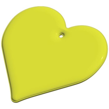 Gancio catarifrangente a forma di cuore in PVC con catenella RFX™ Gadget.it