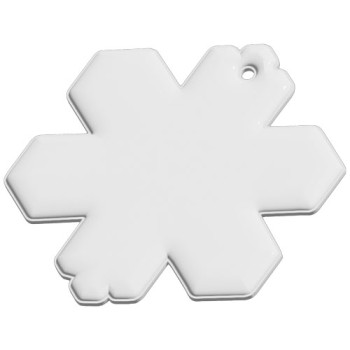 Gancio catarifrangente a forma di fiocco di neve in PVC con catenella RFX™ Gadget.it