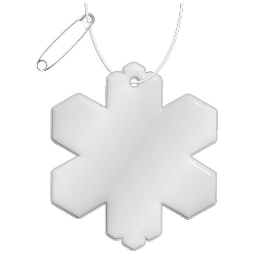 Gancio catarifrangente a forma di fiocco di neve in PVC con catenella RFX™ Gadget.it