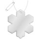 Gancio catarifrangente a forma di fiocco di neve in PVC con catenella RFX™ Gadget.it