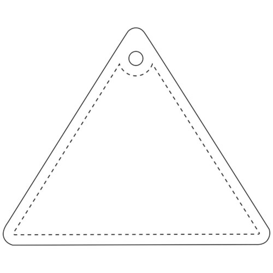 Gancio catarifrangente triangolare in TPU con catenella RFX™ Gadget.it