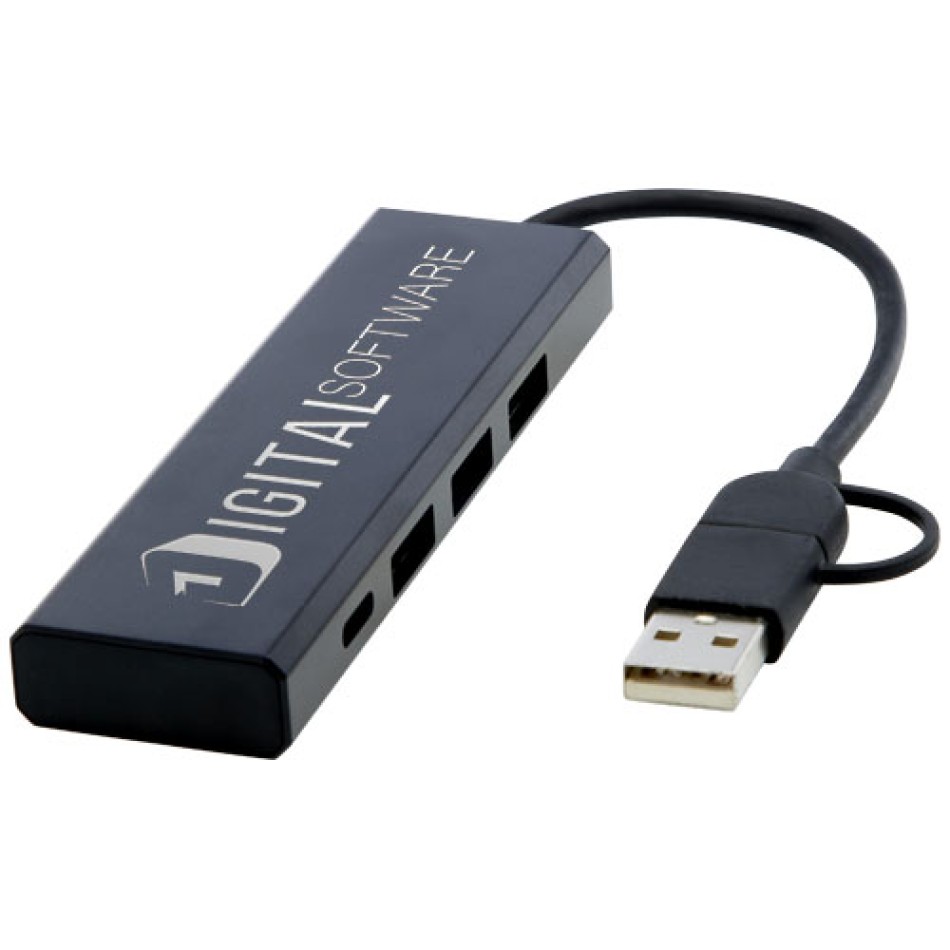 Hub USB 2.0 in alluminio riciclato RCS Rise Gadget.it