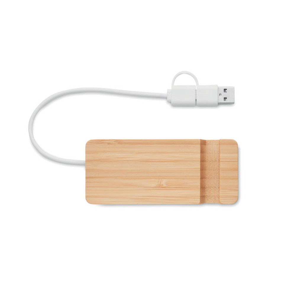 HUBSTAND - Hub USB a 4 porte in bamboo Gadget.it