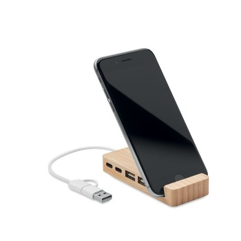 HUBSTAND - Hub USB a 4 porte in bamboo Gadget.it