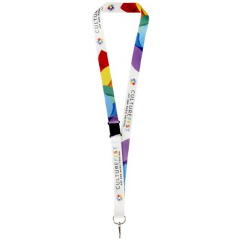 Lanyard in PET riciclato con stampa in sublimazione e sgancio di sicurezza Lois Gadget.it