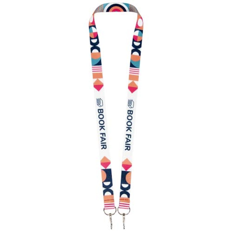 Lanyard in sublimazione in rPET Leia con 2 ganci Gadget.it