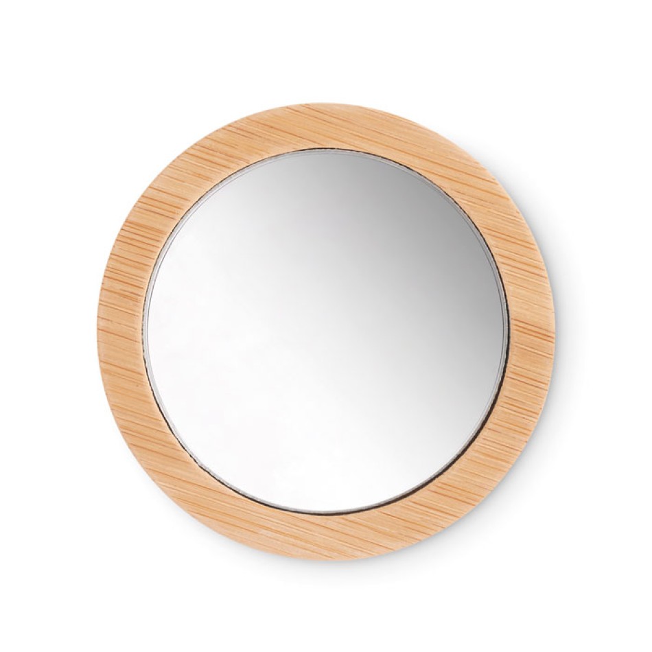 MALAY - Specchio da trucco in bamboo Gadget.it