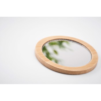 MALAY - Specchio da trucco in bamboo Gadget.it