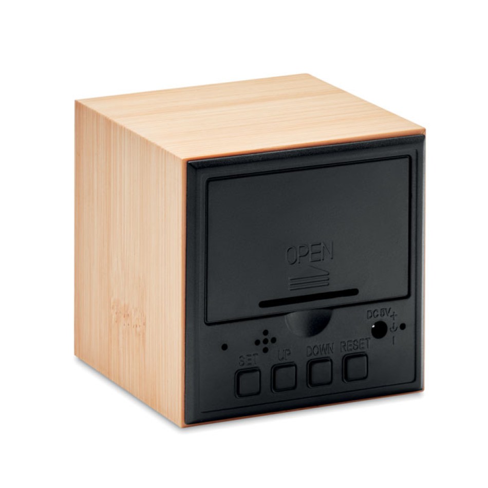 MARA CLOCK - Sveglia in bamboo Gadget.it