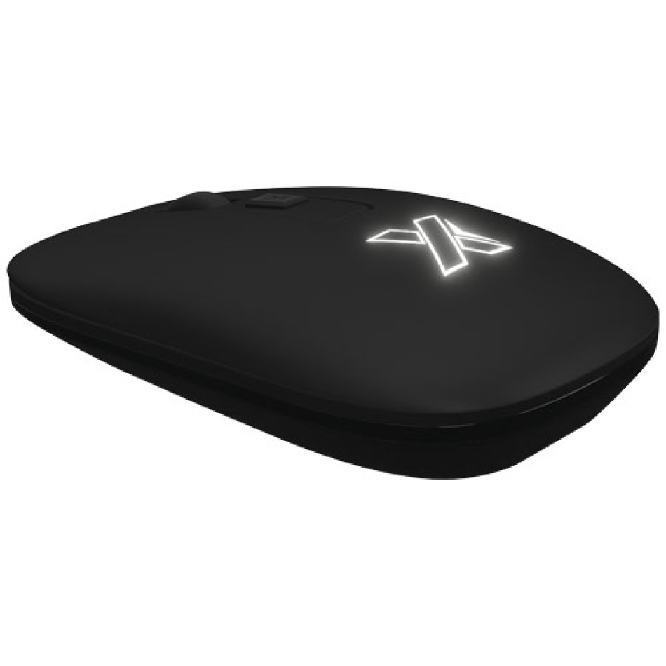 Mouse wireless in materiale antibatterico con logo luminoso SCX.design O22 Gadget.it