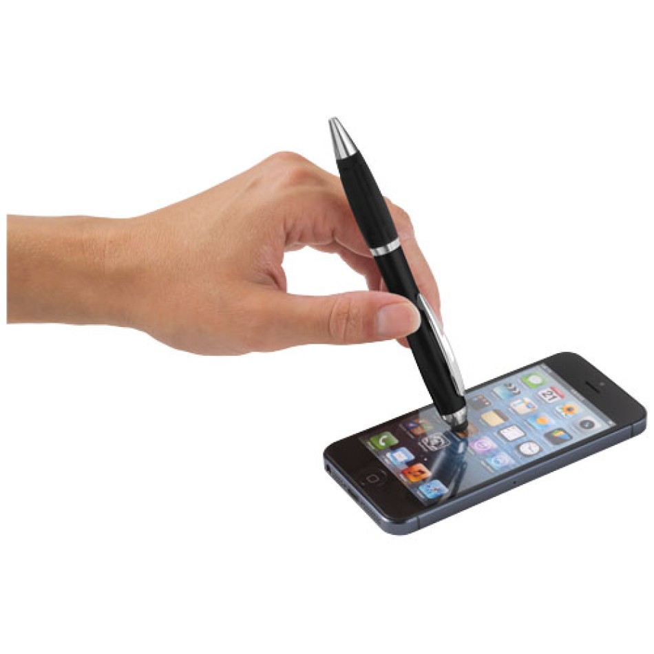 Penna a sfera con stylus e impugnatura nera Nash Gadget.it