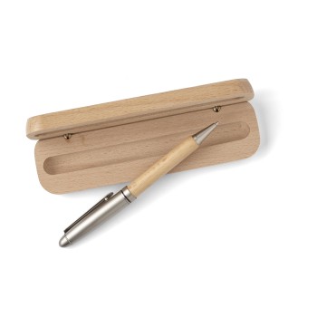 Penna a sfera in legno di faggio Tobias Gadget.it