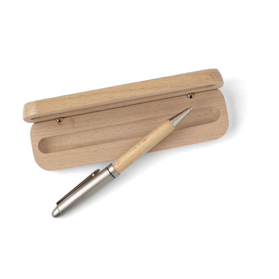 Penna a sfera in legno di faggio Tobias Gadget.it