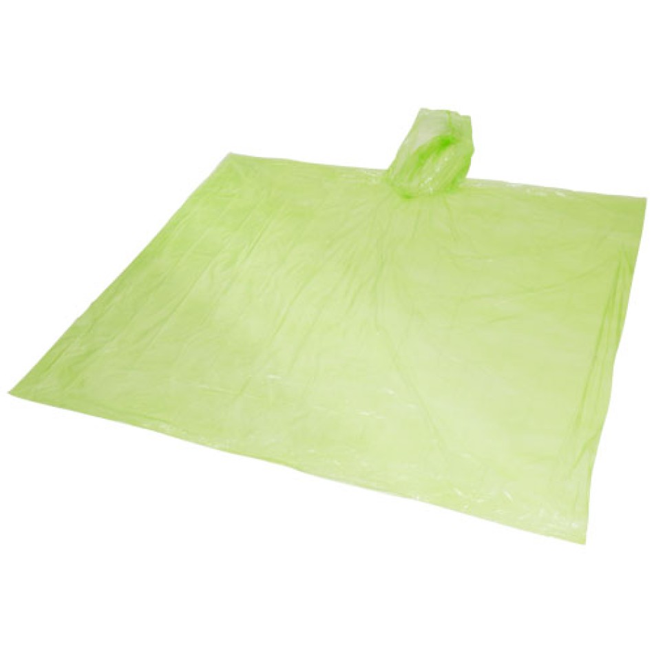 Poncho impermeabile monouso in materiale riciclato certificato GRS con custodia Mayan  Gadget.it