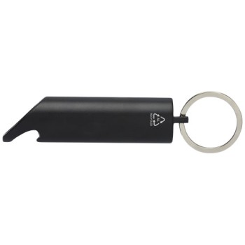 Portachiavi con torcia a LED e apribottiglie in alluminio riciclato IPX Flare Gadget.it