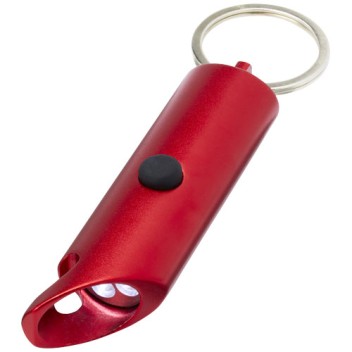 Portachiavi con torcia a LED e apribottiglie in alluminio riciclato IPX Flare Gadget.it