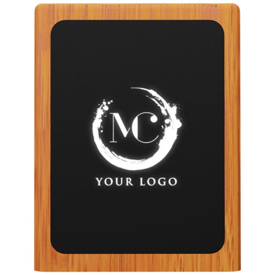 Portamatite in legno con logo luminoso e doppia uscita USB SCX.design O12 Gadget.it