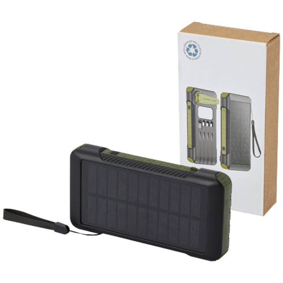 Power bank a dinamo solare in plastica riciclata RCS da 10.000 mAh Soldy  Gadget.it