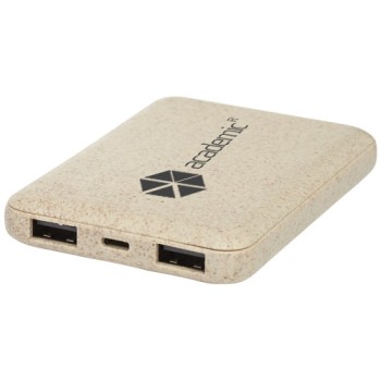 Power bank Asama da 5000 mAh realizzata con paglia di grano Gadget.it