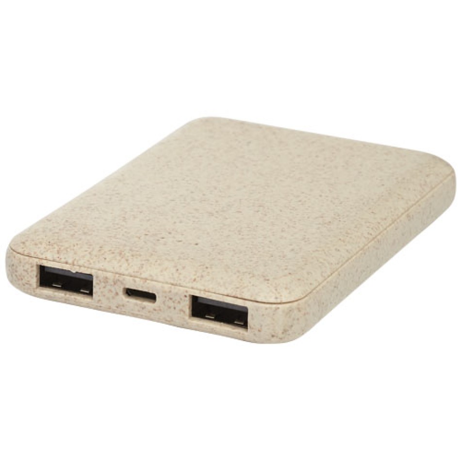 Power bank Asama da 5000 mAh realizzata con paglia di grano Gadget.it