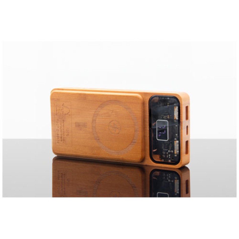 Power bank magnetico da 10.000 mAh e 15 W in legno SCX.design P48 Gadget.it