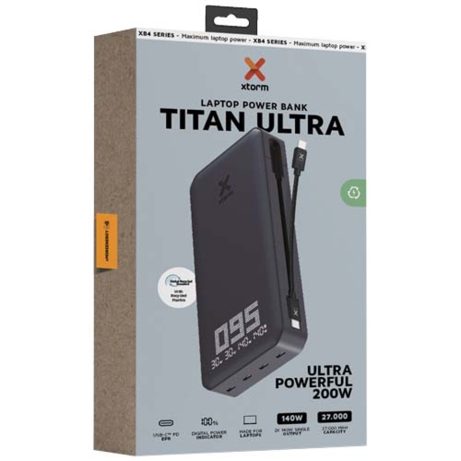 Power bank per computer portatile da 27.000 mAh 200 W Xtorm XB403 Titan Ultra Gadget.it