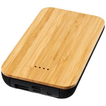 Power bank wireless Future in bambù e tessuto da 6000 mAh Gadget.it