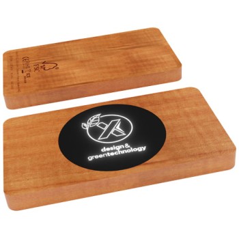 Power bank wireless, in legno, luminoso, da 5.000 mAh SCX.design P37 Gadget.it