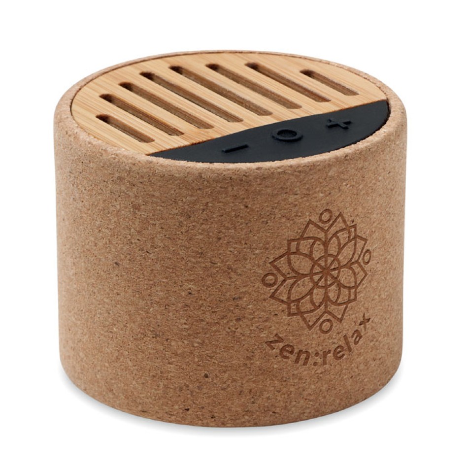 ROUND + - Speaker wireless in sughero Gadget.it