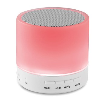 ROUND WHITE - Speaker wireless con LED Gadget.it