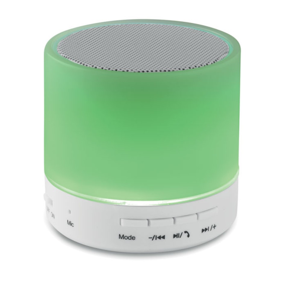 ROUND WHITE - Speaker wireless con LED Gadget.it