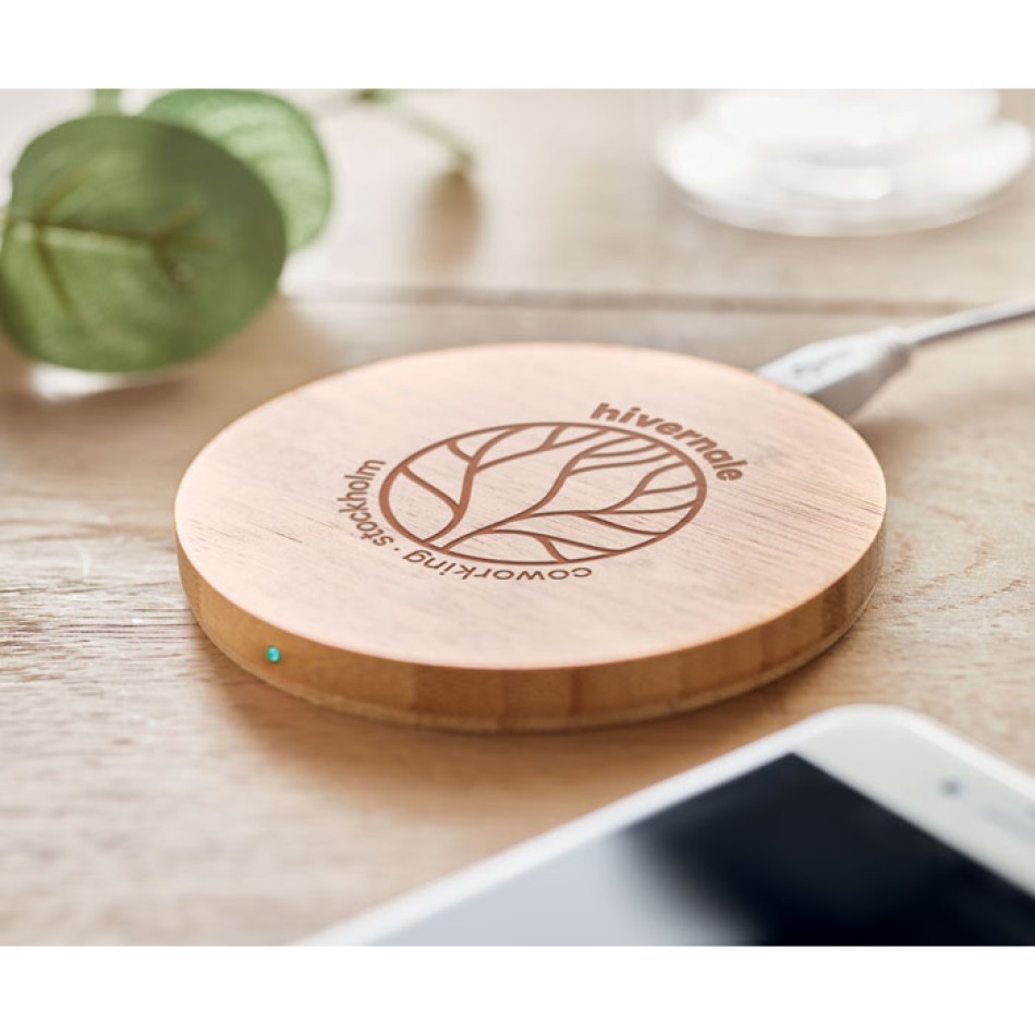 RUNDO - Caricatore wireless in bamboo Gadget.it