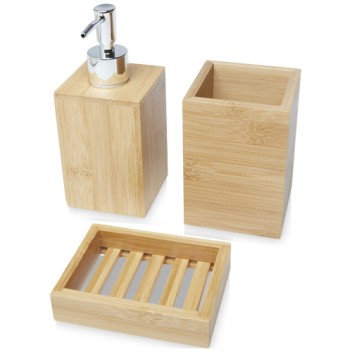 Set da bagno Hedon da 3 pezzi in bambù Gadget.it