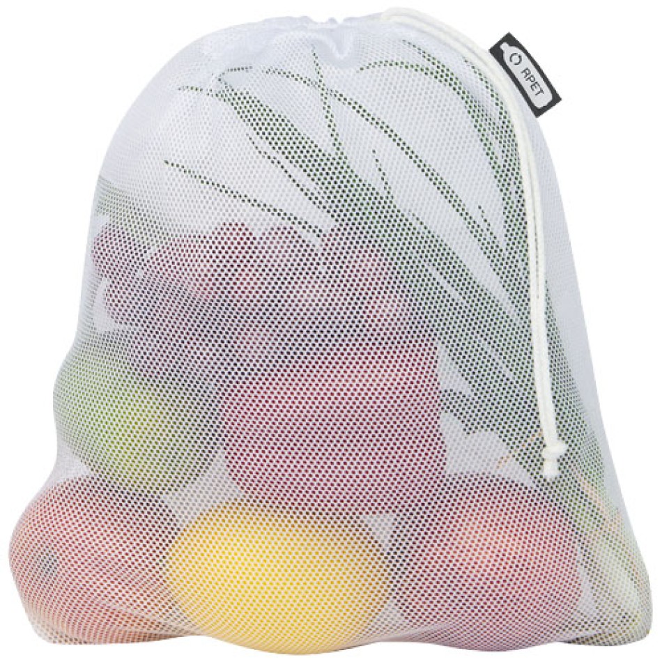 Set di 3 sacchetti per frutta e verdura in poliestere riciclato. Gadget.it