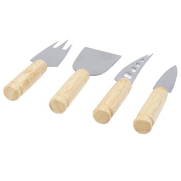 Set per formaggio Cheds da 4 pezzi in bambù Gadget.it