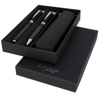 Set regalo con coppia di penne e sacchetto Carbon Gadget.it