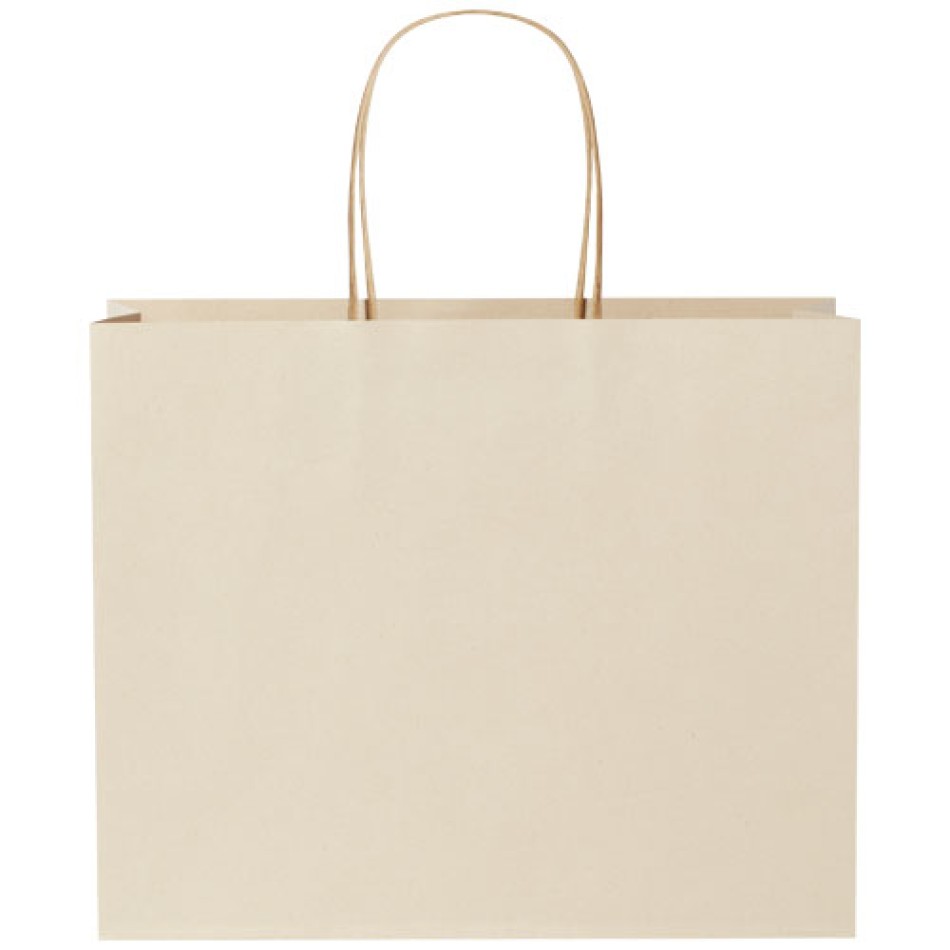 Shopper in carta da 150g/m2 realizzato con scarti agricoli con manici intrecciati - grande Gadget.it