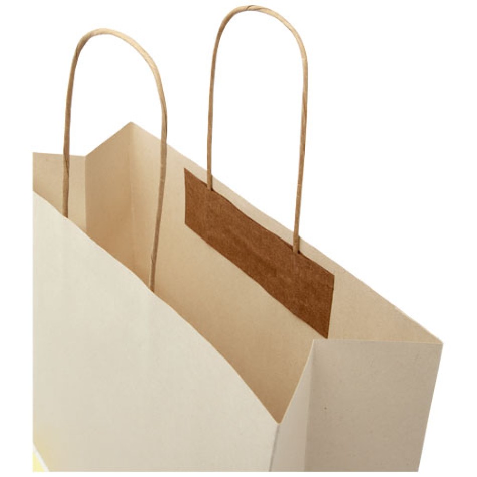 Shopper in carta da 150g/m2 realizzato con scarti agricoli con manici intrecciati - grande Gadget.it