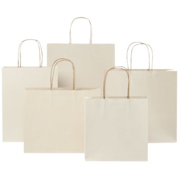 Shopper in carta da 150g/m2 realizzato con scarti agricoli con manici intrecciati - grande Gadget.it