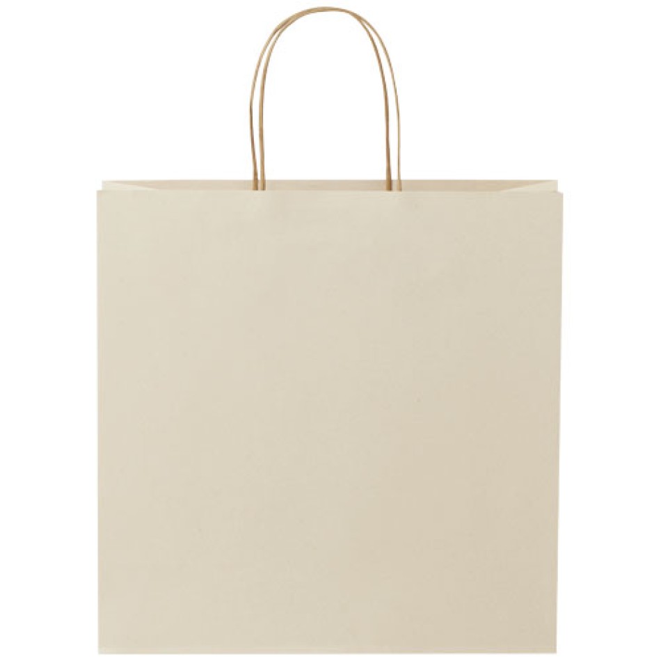 Shopper in carta da 150g/m2 realizzato con scarti agricoli con manici intrecciati - XL Gadget.it