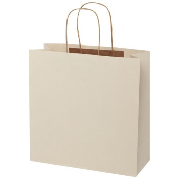 Shopper in carta da 150g/m2 realizzato con scarti agricoli con manici intrecciati - XL Gadget.it