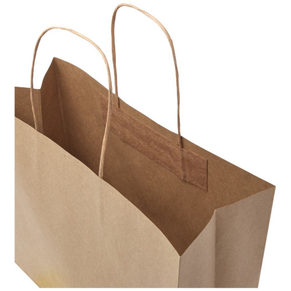 Shopper in carta kraft da 120g/m2 con manici intrecciati - grande Gadget.it