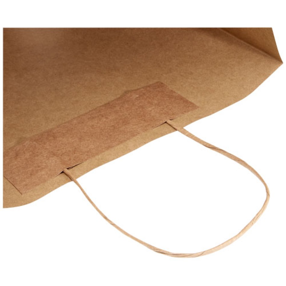 Shopper in carta kraft da 120g/m2 con manici intrecciati - grande Gadget.it