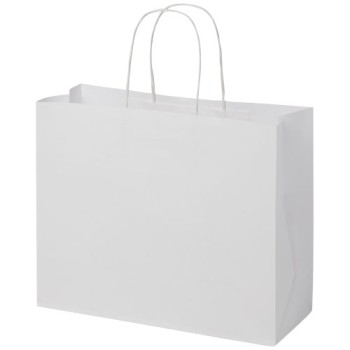 Shopper in carta kraft da 120g/m2 con manici intrecciati - grande Gadget.it