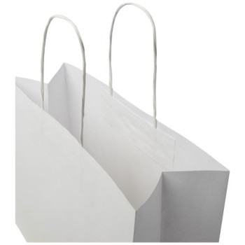 Shopper in carta kraft da 120g/m2 con manici intrecciati - grande Gadget.it