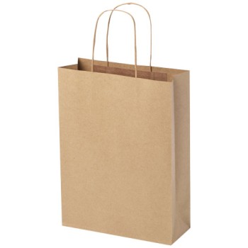 Shopper in carta kraft da 120g/m2 con manici intrecciati - medio Gadget.it