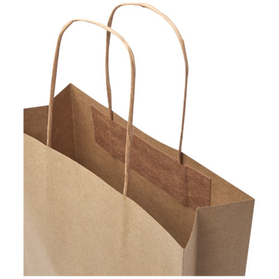 Shopper in carta kraft da 120g/m2 con manici intrecciati - medio Gadget.it