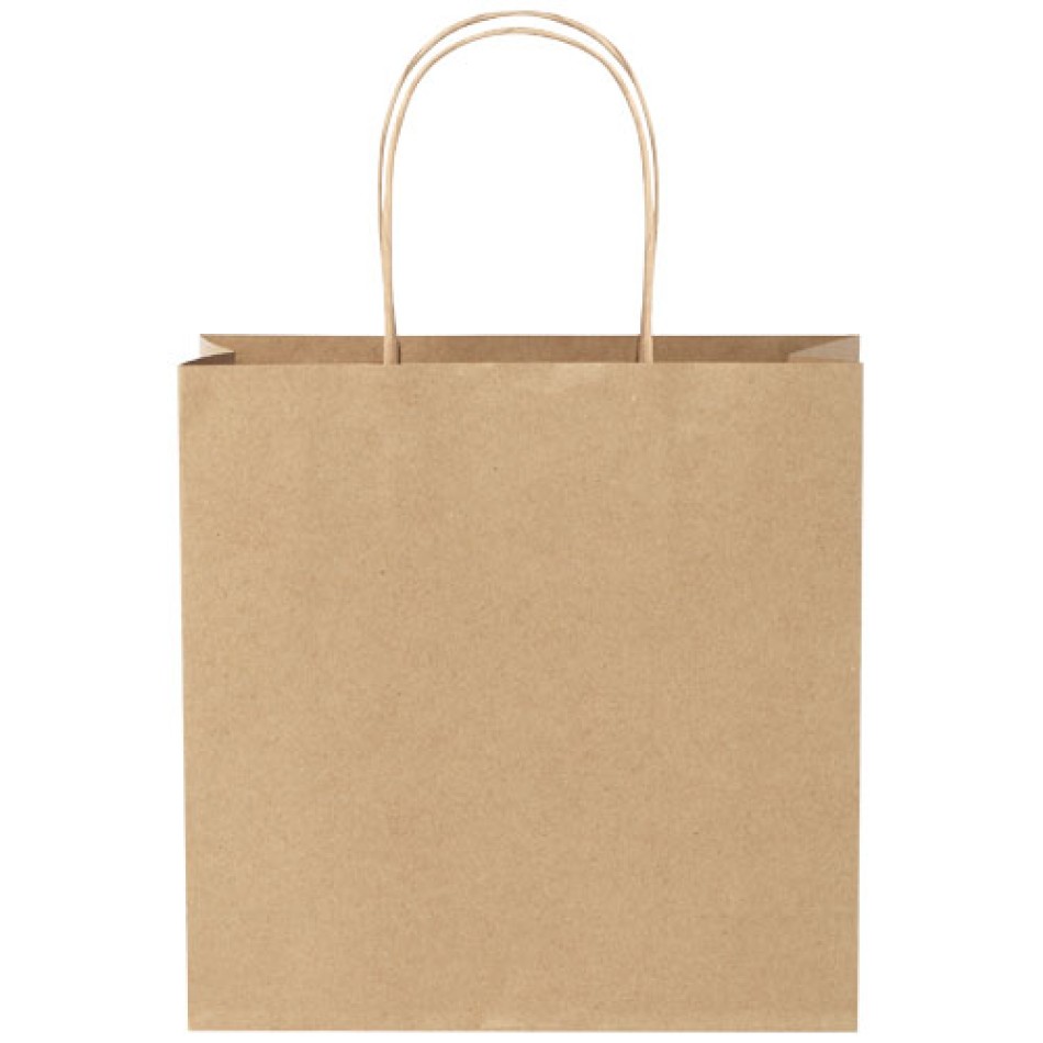 Shopper in carta kraft da 120g/m2 con manici intrecciati - piccolo Gadget.it