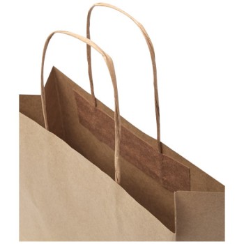 Shopper in carta kraft da 120g/m2 con manici intrecciati - piccolo Gadget.it